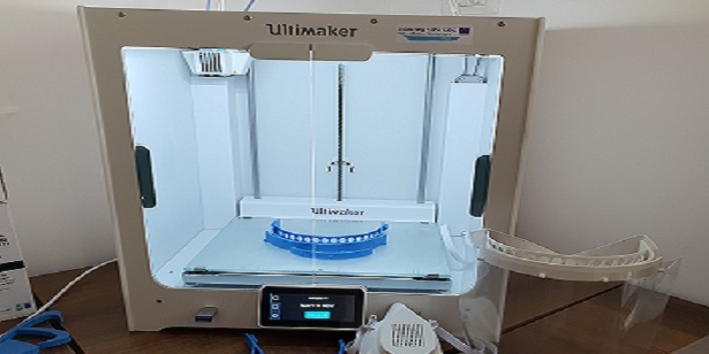 3D printer utilized to print masks